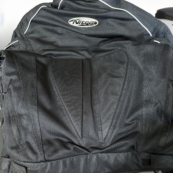 Black Nitro Racing Armored Textile Touring Motorcycle Jacket  Size 4XL - Picture 8 of 12
